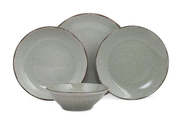 Hermia Vajilla de Porcelana 24 Piezas Verde CXEO24Y2730P03